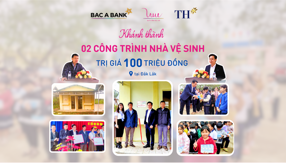Khánh thành 02 công trình nhà vệ sinh trường học tại Đắk Lắk trị giá 100 triệu đồng